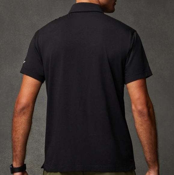NWT Fabletics The 24/7 short sleeve polo in black Size small - Picture 3 of 5